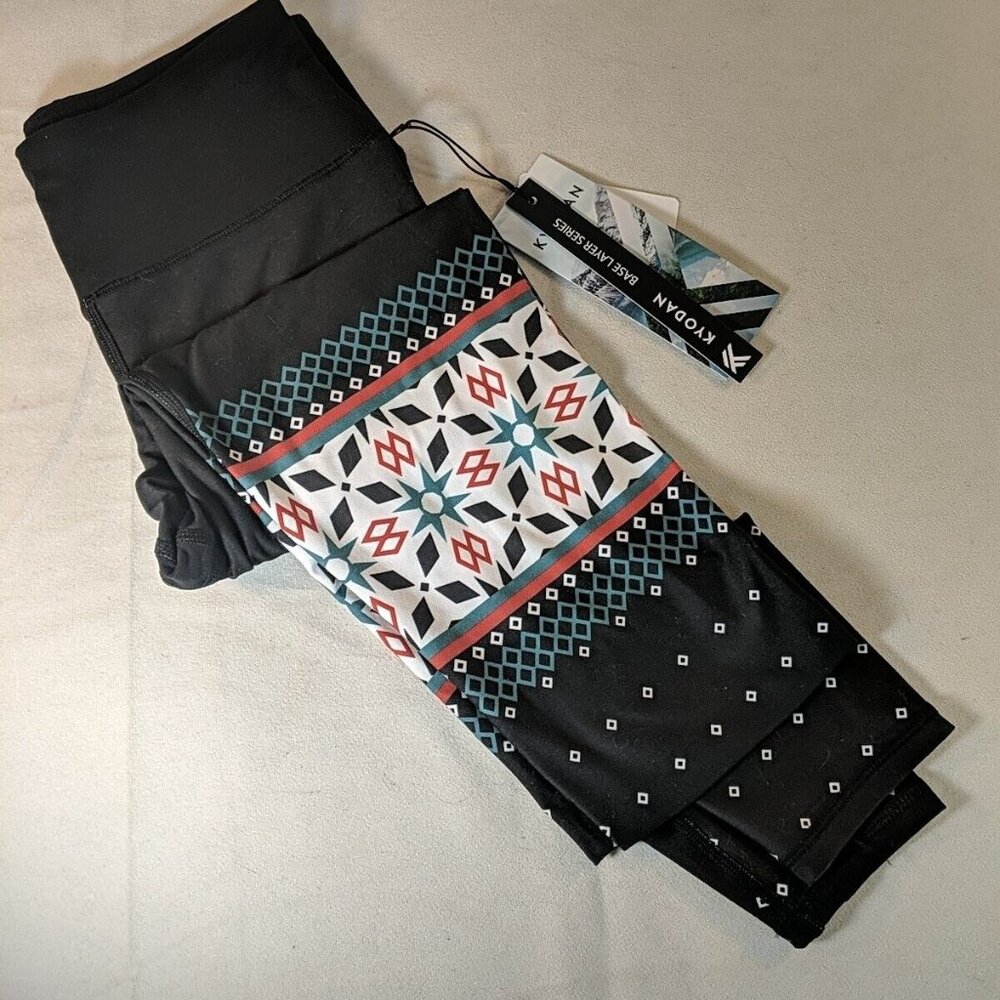 Kyodan BaseLayer Series Leggings North/Black Winter Holiday Small SWR138-TN/B-S